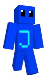 blue ribbon and white Minecraft skin — Classic model — first worn by Jman230915