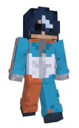 raw sienna and black Minecraft skin — Classic model
