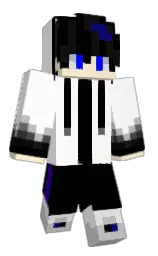 black and black white Minecraft skin — Classic model