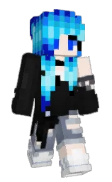 serenade and cyan / aqua Minecraft skin — Slim model — first worn by DjLightBlue