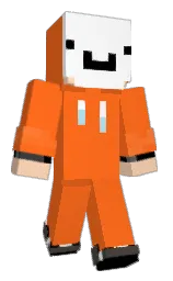 orange and black Minecraft skin — Classic model
