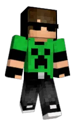 black and white Minecraft skin — Classic model — first worn by JoaozynGTR