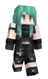 black and smalt blue Minecraft skin — Classic model