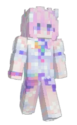 periwinkle gray and catskill white Minecraft skin — Classic model — first worn by Honkalstarrail