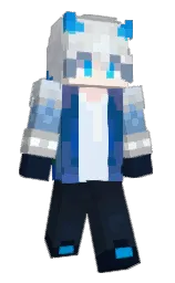 firefly and periwinkle gray Minecraft skin — Slim model — first worn by Ch1kaOVO