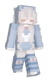 periwinkle gray and pigeon post Minecraft skin — Slim model