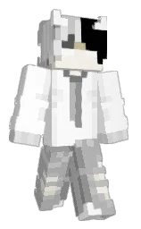 white and silver Minecraft skin — Classic model