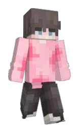 pink and pastel pink Minecraft skin — Slim model — first worn by Pqrr0t_