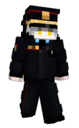 black and cinder Minecraft skin — Slim model — first worn by VirusMercera