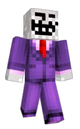 black and fuchsia blue Minecraft skin — Classic model