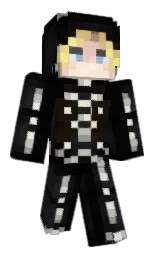 black and woodsmoke Minecraft skin — Slim model — first worn by Jefrias_
