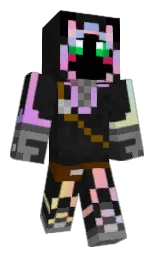 black and cod gray Minecraft skin — Classic model