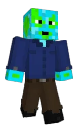 biscay and cyan / aqua Minecraft skin — Classic model — first worn by LP_Planet