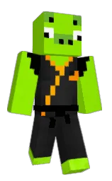 chartreuse and cod gray Minecraft skin — Classic model
