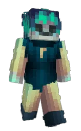 prussian blue and swamp Minecraft skin — Slim model — first worn by vohx