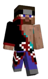 Stopia's Minecraft skin wearing the Menace cape