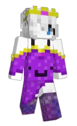 purple heart and white Minecraft skin — Slim model