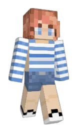 wheat and white Minecraft skin — Classic model