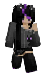 black and ship gray Minecraft skin — Slim model