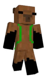 black and nutmeg Minecraft skin — Classic model — first worn by MR_Pinguin09
