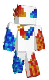 white and persian blue Minecraft skin — Classic model