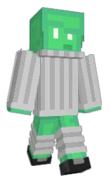 silver and emerald Minecraft skin — Classic model
