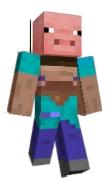 bondi blue and tonys pink Minecraft skin — Classic model