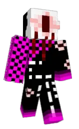 black and purple pizzazz Minecraft skin — Classic model — first worn by Zeta657