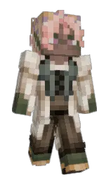 bison hide and heathered gray Minecraft skin — Slim model — first worn by Fruit_Lups