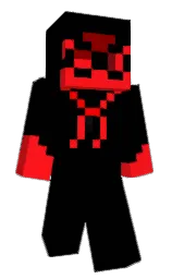 black and torch red Minecraft skin — Classic model