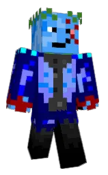 navy blue and mine shaft Minecraft skin — Classic model