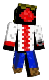black and white Minecraft skin — Classic model — first worn by LILJDK