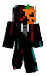 black and cod gray Minecraft skin — Slim model — first worn by logsolokeyo