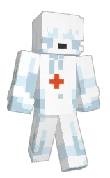 white and foam Minecraft skin — Classic model