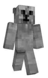gray Minecraft skin — Slim model — first worn by nviiz
