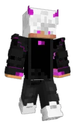 white and black Minecraft skin — Classic model — first worn by SkyEyeris