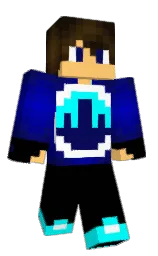 black and cyan / aqua Minecraft skin — Slim model