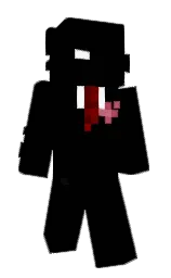 black and white Minecraft skin — Slim model — first worn by YouJustSold7