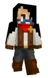 black and swirl Minecraft skin — Slim model — first worn by NautilusMancer