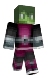 white and black Minecraft skin — Classic model — first worn by kmrrs