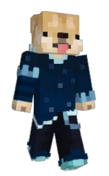 Pizza_7w7's Minecraft skin wearing the Moonlight Trail cape