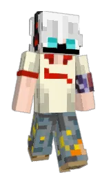half colonial white and white Minecraft skin — Slim model — first worn by lomt1k_lol