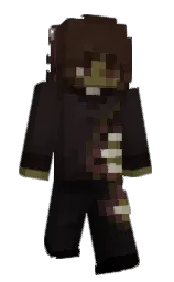 cocoa brown and cod gray Minecraft skin — Slim model — first worn by Artlines