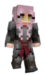 oriental pink and black Minecraft skin — Classic model — first worn by OlivarGardn