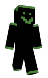 black Minecraft skin — Classic model — first worn by itheoif