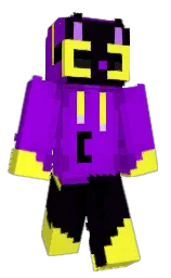 electric violet and black russian Minecraft skin — Classic model