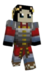 black and tamarillo Minecraft skin — Classic model