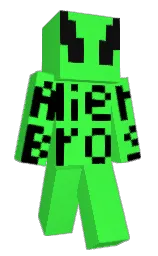 screamin' green and black Minecraft skin — Classic model