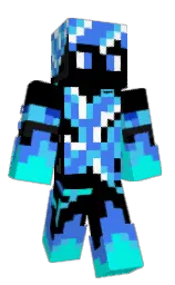 black and cornflower blue Minecraft skin — Classic model — first worn by Noahh20