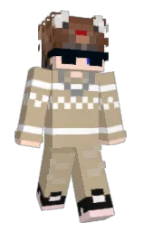 indian khaki and white Minecraft skin — Slim model — first worn by JimB0_xVz